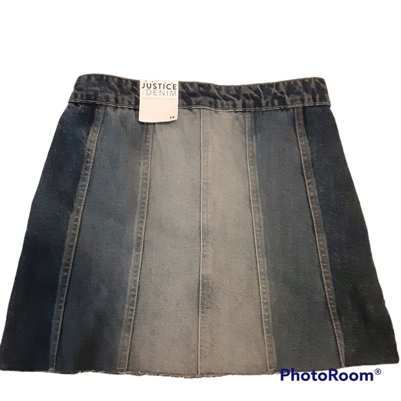 Justice denim snap button skort size 14 - Picture 2 of 4